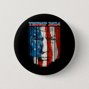 US Flagga Trump Vintage Donald Trump 4:e Jul Knapp