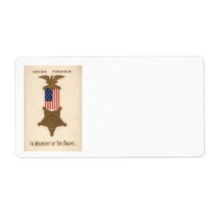 US Flagga Union Civil Krig Medal Eagle Fraktsedel