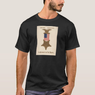 US Flagga Union Civil Krig Medal Eagle T-shirt