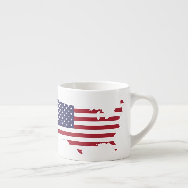 US Flagga USA Shape Förenta staterna Espressomugg (Höger)