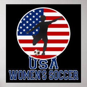 US Flagga USA Women's Soccer Poster (stor)