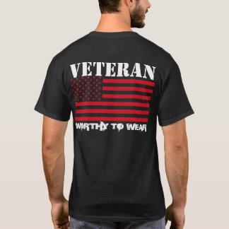 US Flagga USMC RED - Veteran - värd för Bära T Shirt
