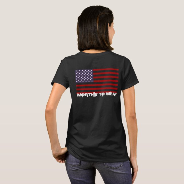 US Flagga - värd för Bära T Shirt (Hel baksida)