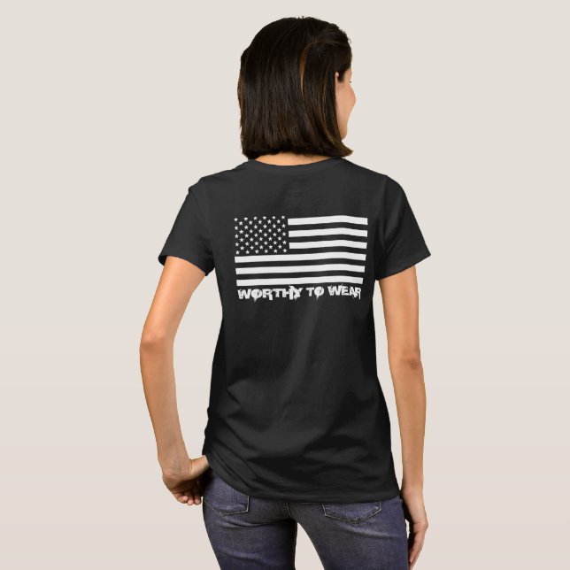 US Flagga - värd för Bära T Shirt (Hel baksida)