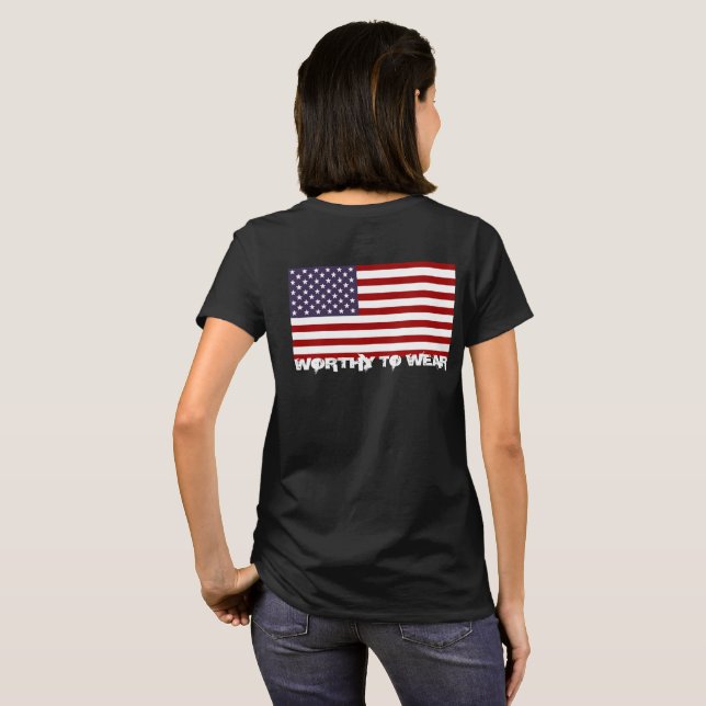 US Flagga - värd för Bära T Shirt (Hel baksida)
