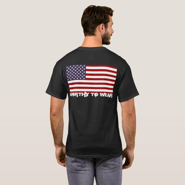 US Flagga - värd för Bära T Shirt (Hel baksida)
