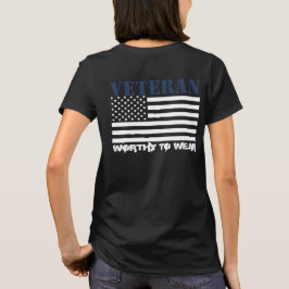 US Flagga - Veteran NAVY BLUE - värd Bära T Shirt