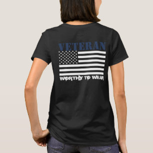 US Flagga - Veteran NAVY BLUE - värd Bära T Shirt