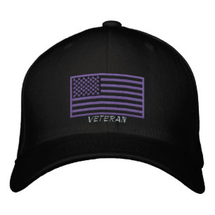 US Flagga - Veteran - värd för Bära Broderad Keps