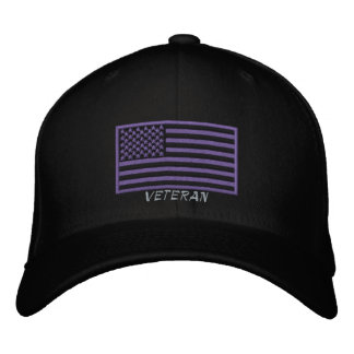 US Flagga - Veteran - värd för Bära Broderad Keps