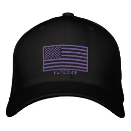 US Flagga - Veteran - värd för Bära Broderad Keps