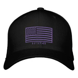 US Flagga - Veteran - värd för Bära Broderad Keps
