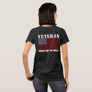 US Flagga - Veteran - värd för Bära T Shirt
