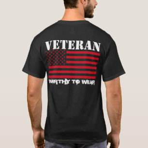 US Flagga - Veteran - värd för Bära T Shirt