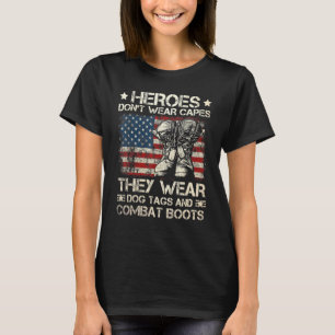 US Flagga Veterans Day... Jag är en Hero A Pappa f T Shirt