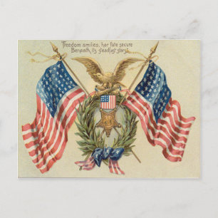 US Flagga WandeMedal Eagle Vykort