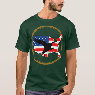 US Flagga with Eagle Silhouette T Shirt