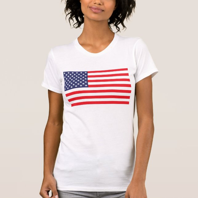 Us-flaggaT-tröja Tee Shirt (Framsida)