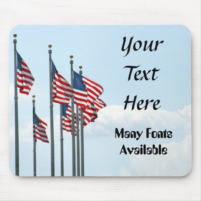 US Flaggor Array Mousepad Musmatta (Framsidan)
