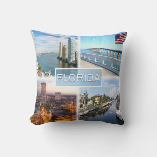 US Florida - Miami River i Brickell Nyckel Kudde