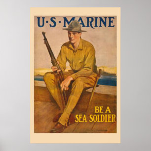 US Flotta-Är en havssoldat Poster