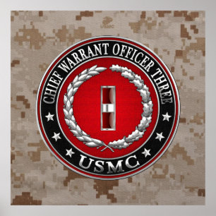 Us-flottor: Högsta berättigande tre (USMC CWO-3) Poster