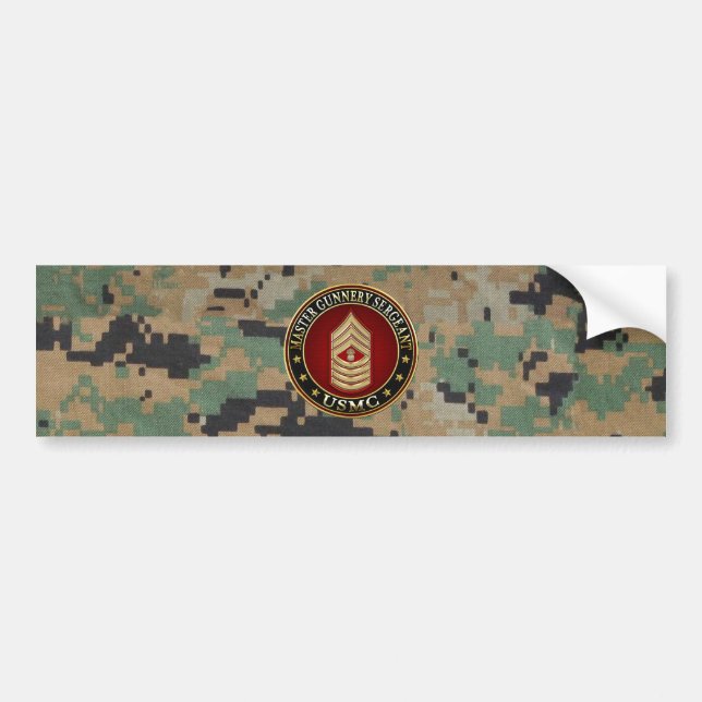 Us-flottor: Ledar- artilleriSergeant (USMC MGySgt) Bildekal (Framsidan)