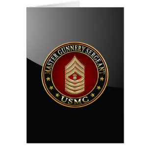 Us-flottor: Ledar- artilleriSergeant (USMC MGySgt) Hälsningskort