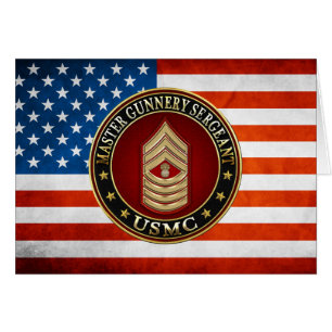 Us-flottor: Ledar- artilleriSergeant (USMC MGySgt) Hälsningskort