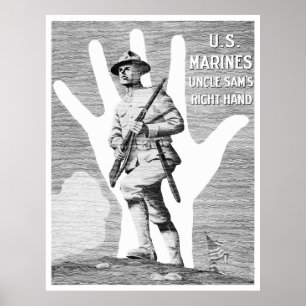 Us-flottor -- Righthand för Uncle Sams Poster