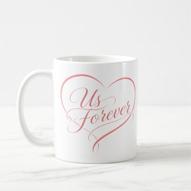 Us Forever Romantic Heart Mug Kaffemugg (Vänster)