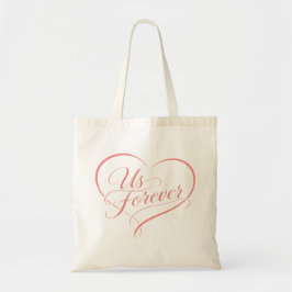 Us Forever Romantic Heart Tote Bag Tygkasse