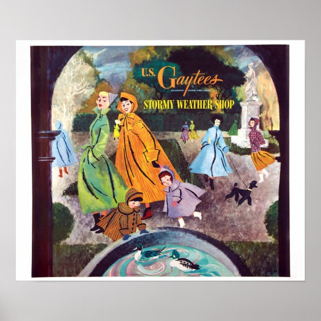 US GayLES Stormy Weather Shop, c. 1950 Poster (Framsidan)