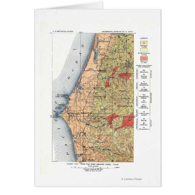 US Geological Survey Karta Hälsningskort (Framsidan)