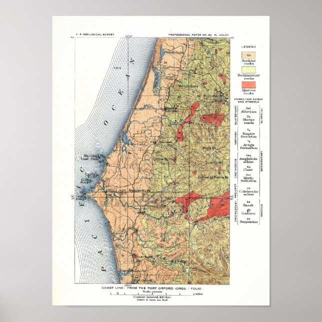 US Geological Survey Karta Poster (Framsidan)