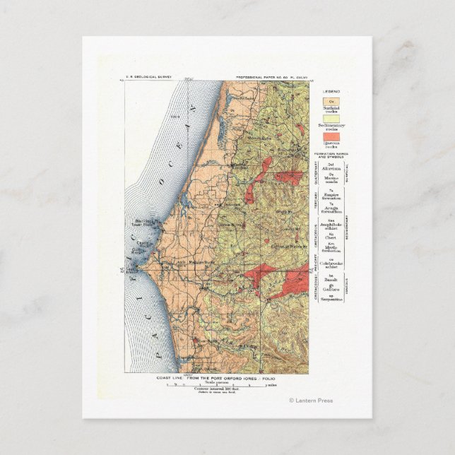 US Geological Survey Karta Vykort (Framsida)