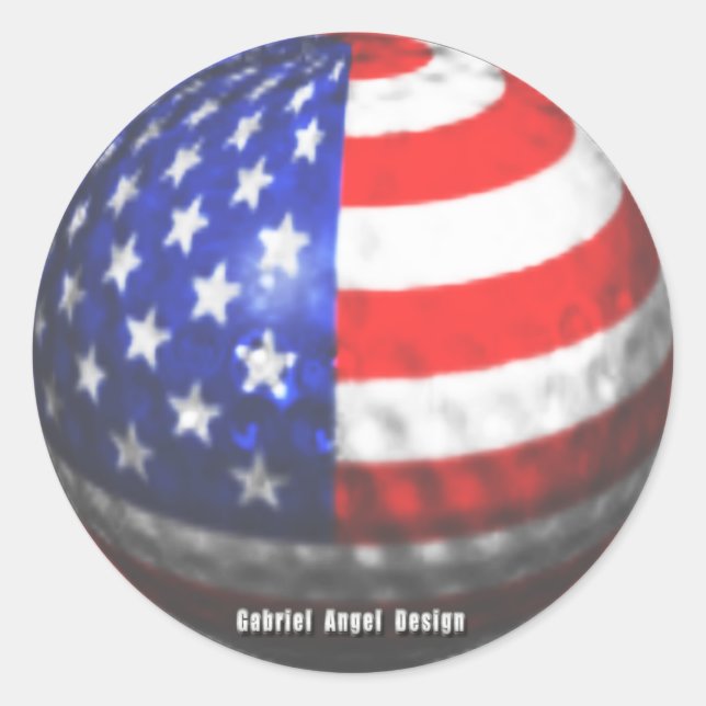 US Golf Runt Klistermärke (Framsida)