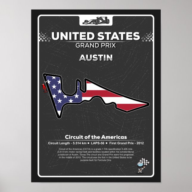 US GP-affisch Poster (Framsidan)