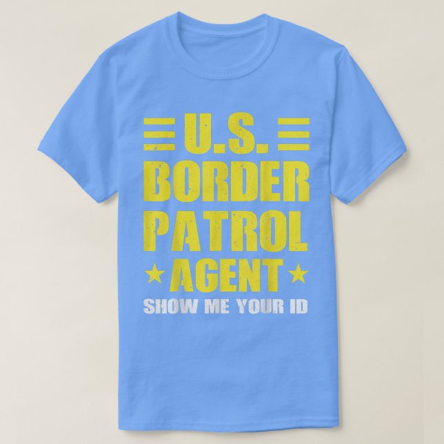 US Gräns Patrol Agent Funny Halloween Costume T Shirt (Design framsida)