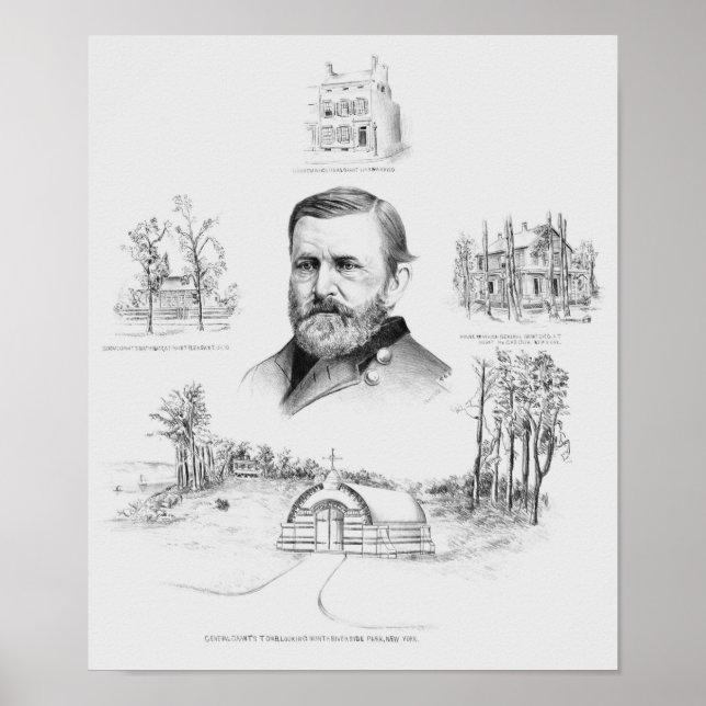 US Grant Memorial Print - General Grant's Grav Poster (Framsidan)