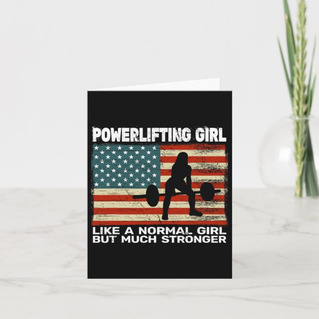 US Gym Powerlifter Powerlift Weightlift för Kort (Framsida)