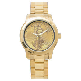 US High-Relie St.Gauden $20 Gold Coin Replica Armbandsur