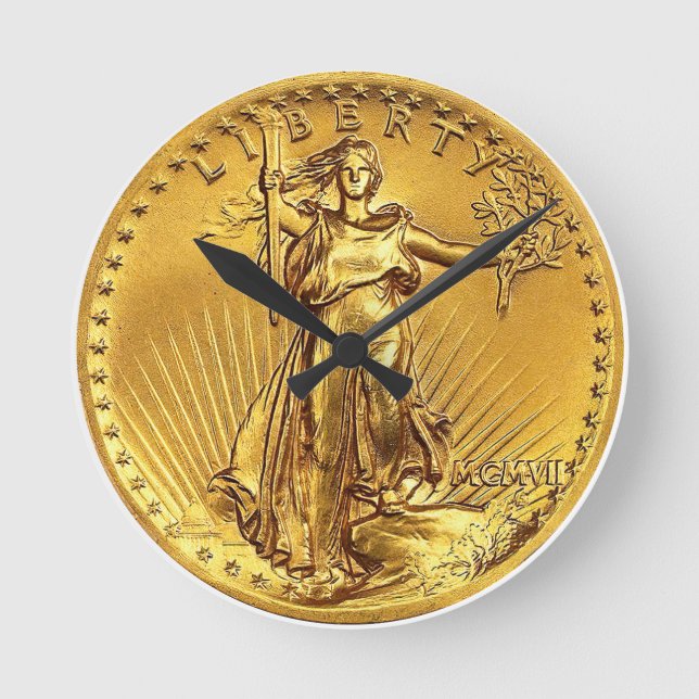 US High-Relief St.Gauden $20 guldmynt replik Rund Klocka (Framsida)