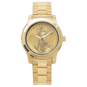 US High-Relief St.Gaudens $20 Guldmynt Replik Armbandsur