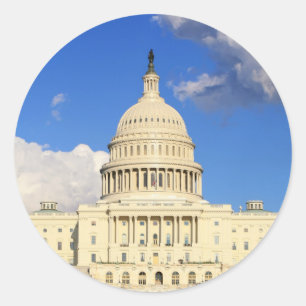 Us-huvudstadbyggnad, Washington DC, USA Runt Klistermärke