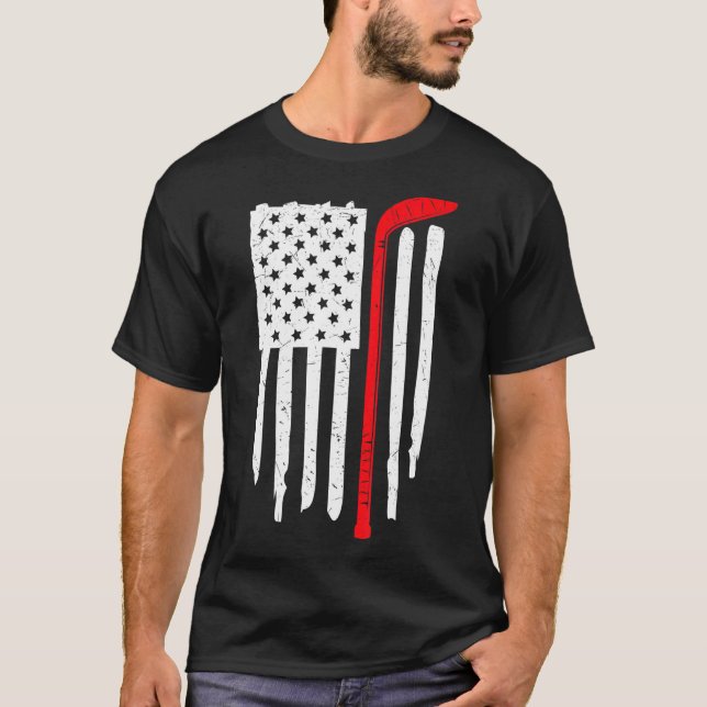 US Ice Hockey USA Practice Flagga American Women M T Shirt (Framsida)