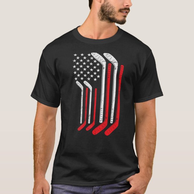 US Ice Hockey USA Practice Flagga American Women M T Shirt (Framsida)