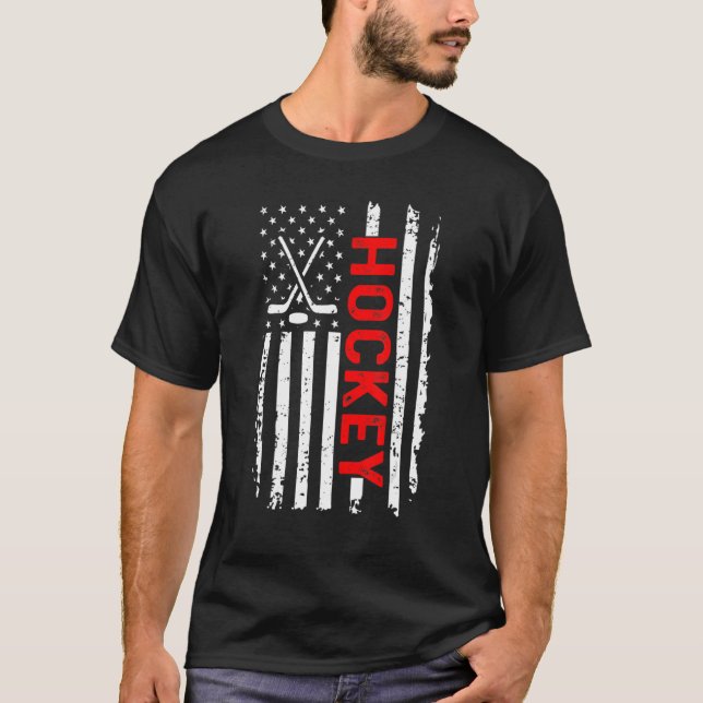 US Ice Hockey USA Practice Flagga American Women M T Shirt (Framsida)