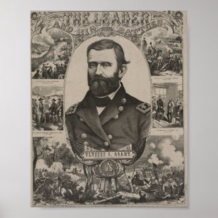 Us-inbördeskrig: Ulysses S. Bevilja Poster