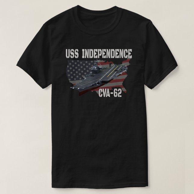 US Independence CVA-62 Aircraft Veterans T Shirt (Design framsida)